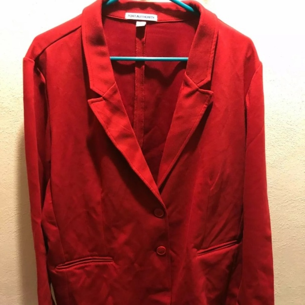 Ladies Port Authority Knit Blazer Button Down with Pockets Size 3XL